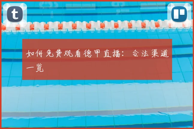 如何免费观看德甲直播：合法渠道一览